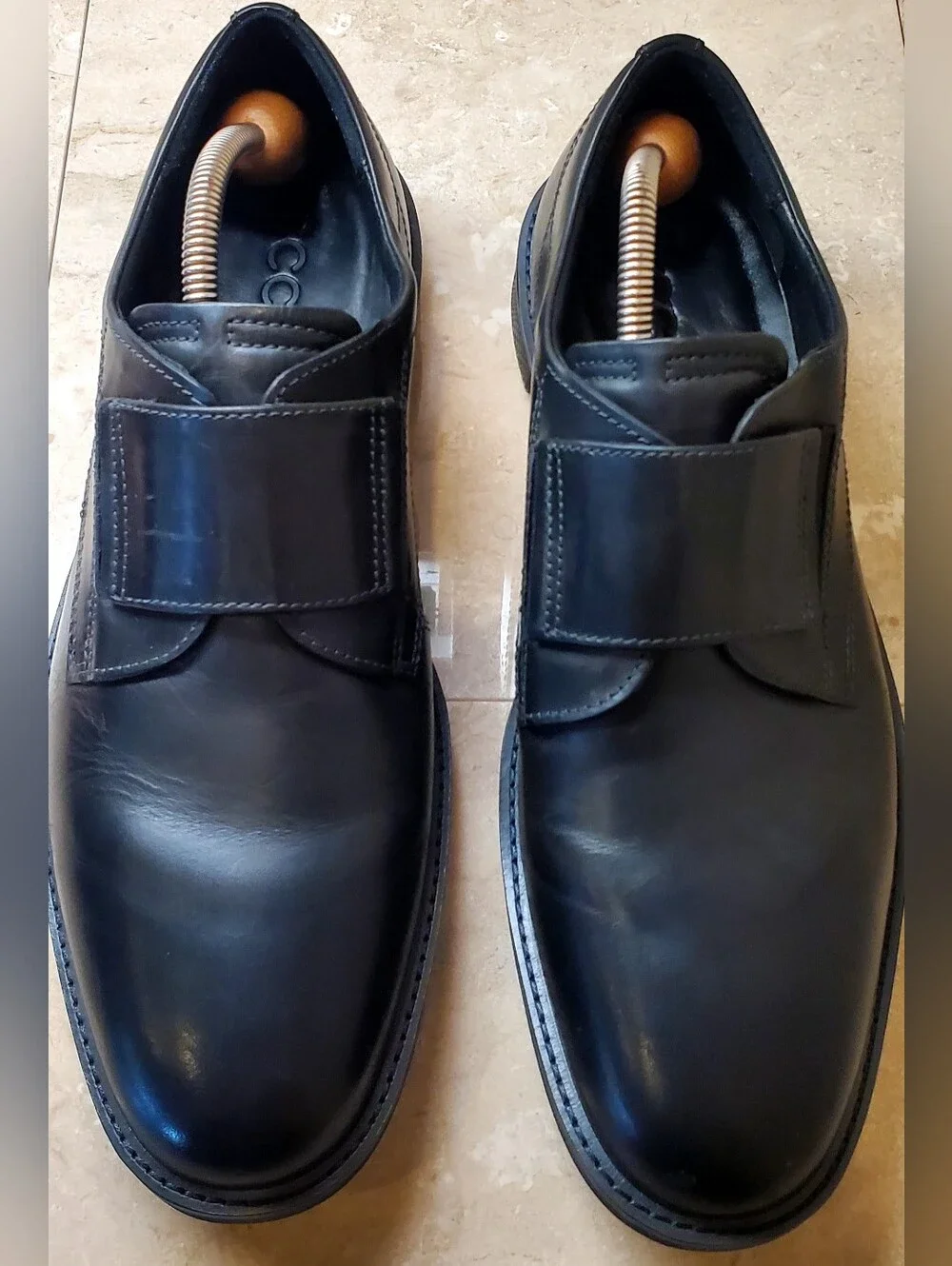 Ecco Men's Black Leather Slip-On Loafers Size 11-11.5 (45)